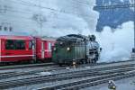 125 Rhätische Bahn,Dampflok G4/5 108  Engiadina (SLM 1906)beim rangieren in Landquart.23.02.14