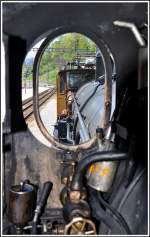 Dampfrundfahrt zum Muttertag mit G 4/5 107  Albula  und auf Teilstrecken mit Vorspann Ge 6/6 I 415 beim Mittagshalt in Filisur.