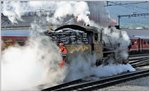 Die G 4/5 107  Albula  wird in Landquart für die Muttertagsdampffahrt bereitgestellt. (08.05.2016)