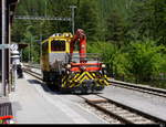 RhB - Tm 2/2  96 im Bahnhof Wiesen am 30.07.2018