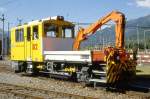 RhB - Tm 2/2 82 am 07.06.1997 in Landquart - Bahndiensttraktor mit Kran und kippbarer Ladebrcke - bernahme: 18.02.1985 - RACO1901/Cummins - 336KW - Gewicht 22,00t - Ladegewicht 4,00t - LP 8,79m -