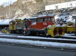 Xrotm 9216 kehrt am 25.2.09 von einer Schleuderfahrt zurck in das Depot Sand in Chur.