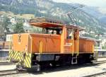 RhB - Ge 3/3 214 am 07.09.1994 in SAMEDAN - Thyristorgesteuerte RANGIERLOK - bernahme 27.06.1984 - RACO/BBC -  Gewicht 33,00t - 425 KW - LP 8,64m - zulssige Geschwindigkeit 40 km/h - 60 km/h