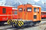 RhB - Tm 2/2 18 am 01.10.1990 in Arosa - Rangiertraktor - bernahme: 13.07.1957 - RACO1494/CUMMINS - 69 KW - Gewicht 9,00t - Zuladung 2,00t - LP 5,06m - zulssige Geschwindigkeit