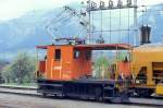 RhB - Te 2/2 73 am 09.05.1991 in Thusis - elektrischer Rangiertraktor - bernahme: 18.08.1946 - SLM3926/SAAS - 100 KW - Gewicht 13,00t - LP 6,05m - zulssige Geschwindigkeit 30/55geschleppt km/h -
