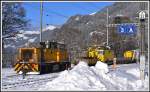 Gmf 4/4 243 und Xmf 9917 in Klosters.