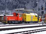 RhB-Traktor Tmf 2/2 86 und schneeschleuder Xrot mt 95402 - Bf.