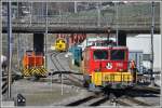 Gm 4/4 241, Tm 9921 und Ge 6/6 II 703  St.Moritz  in Untervaz-Trimmis.