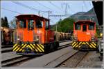 Tm 2/2 87 und 115 in Ilanz. (12.05.2015)