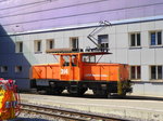 RhB - Rangierlok Ge 3/3 214 im Bahnhofsareal in Chur am 26.03.2016