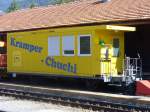 RhB  - Dienstwagen   Kramper - Chuchi   Xk 9065 im Bahnhof von Klosters am 19.04.2007