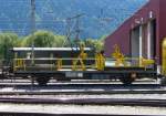 RhB - Dienstwagen Xk 9014 Abgestellt im Bahnhof von Samedan am 25.08.2007