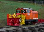 RhB - Schneeschleuder  X rot et 9218 in Pontresina am 16.09.2010
