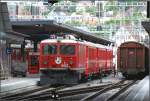 Eingefahrener Pendelzug mit Ge 4/4 I 603  Badus  in Chur. (04.07.2007)