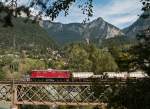Ge 4/4 I 605  Silvretta  am 12. August 2011 bei Reichenau-Tamins.