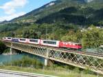 RhB - Ge 4/4 603 mit GEX unterwegs bei Reichenau-Tamins am 20.09.2013