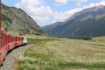 Mit Ge 4/4 II 616  Filisur  und dem R1940 (Pontresina - Scuol-Tarasp) nehmen wir Kurs auf Zuoz.