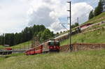 Ge 4/4 II 620  Zernez  befindet sich mit dem RE1342 (St.Moritz - Landqauart) zwischen dem Bahnhof von Cinuos-chel-Brail und dem Inn-Viadukt.