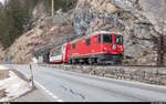 Ge 4/4 II 628 verlässt mit dem Glacier Express Zermatt - St.