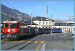 Ge 4/4 II 629  Tiefencastel  verlsst Chur Richtung Arosa mit den Wagen des ehemaligen Arosa Express.