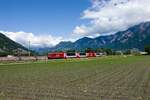 Ge 4/4 II 630  Trun  mit Glacier Express Bzwischen Chur West und Felsberg am 6.6.2026