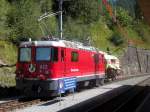 Ge4/4ll 612 am 30.8.08 mit Lschzug in Filisur.