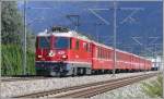 RE 1236 nach Disentis/Mustr mit Ge 4/4 II 629  Tiefencastel   bei Domat/Ems. (16.09.2008)