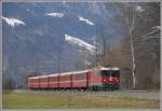 RE1229 nach Scuol-Tarasp mit Ge 4/4 II 624  Celerina/Schlarigna  bei Malans.