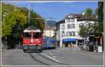  Strassenbahn  in Chur. Ge 4/4 II 631  Untervaz  mit R1433 nach Arosa beim Obertor. (03.10.2010) 
