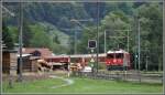 RE1240 aus Scuol/Tarasp mit Ge 4/4 II 619  Samedan  zwischen Grsch und Seewis-Valzeina.