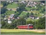 RE1233 mit Ge 4/4 II 619  Samedan  nach Scuol-Tarasp hat soeben Landquart verlassen.