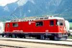 RhB - Ge 4/4 II 631  UNTERVAZ  am 10.05.1992 in Untervaz - Thyristor-Streckenlokomotive - bernahme 22.11.1984 - SLM5272/BBC - 1700 KW - Gewicht 50,00t - LP 12,74m - zulssige Geschwindigkeit 90 km/h