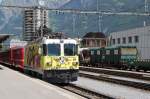 Ge 4/4II Nr.611 vor einem Zug nach Disentis/Muster.Landquart 15.06.12