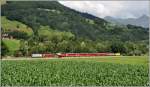 RE1244 aus Scuol mit Ge e/e II 616  Filisur  zwischen Schiers und Grsch. (05.07.2012)