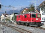 RhB Ge 4/4 II 611  Landquart  im Arosaareal des Bahnhofs Chur. (26.09.05)