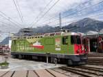 RhB - 125 Jahre Feier der RhB in Landquart mit der Ge 4/4 630 auf der Werkstätte Drehscheibe am 10.05.2014