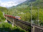 RhB - Ge 4/4  622 mit Personenzug unterwegs nach Chur bei Reichenau-Tamins am 07.05.2015