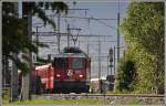 RE1233 mit Ge 4/4 II 625  Küblis  nach Scuol-Tarasp verlässt Landquart.