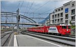 Ge 4/4 II 618  Bergün/Bravuogn  als RE 1724 aus Disentis bei der Einfahrt in Chur. (15.09.216)