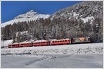 R1936 nach Scuol-Tarasp mit Ge 4/4 II 620  Zernez  zwischen Samedan und Bever. (08.11.2016)