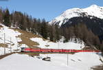 651 mit dem RE 1045 (Landquart-Davos Platz) bei Davos Wolfgang 31.3.19