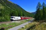 Ge 4/4 III 642 mit einem IR am 04.09.2019 im Val Bever.