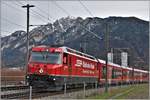 IR1145 nach St.Moritz mit Ge 4/4 III 647  Grüsch  in Chur West.
