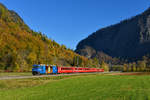 Ge 4/4 III 652 mit einem Regio am 03.11.2017 bei Malans.