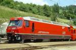 RhB - Ge 4/4 III 649  LAVIN  am 28.06.1995 in Filisur - Drehstrom-Universallokomotive - bernahme 08.12.1994 - SLM5636/ABB - 3200 KW - Gewicht 62,00t - LP 16,00m - zulssige Geschwindigkeit 100 km/h