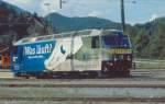 Ge 4/4 III 647 Grsch 
Werbung: GBK
08.08.04 Reichenau