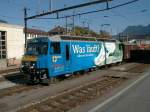 RhB Werbelok Ge 4/4 III  Graubndner Kantonalbank  am 03.10.01 in Chur