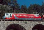 Ge 4/4 III   651 Fideris  Werbung: Glacier on Tour  25.06.05 Preda