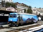 RhB - Ge 4/4 647 in St.Moritz am 07.04.2010