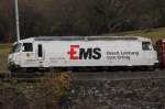 Ge 4/4 III 643 Werbung:EMS  05.11.05 Filisur